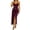 Wine, variant on Fiaer Women's Elegant Satin Deep V Neck High Slit Ruched Slim Fit Strapless Evening Prom Maxi Dress XS
