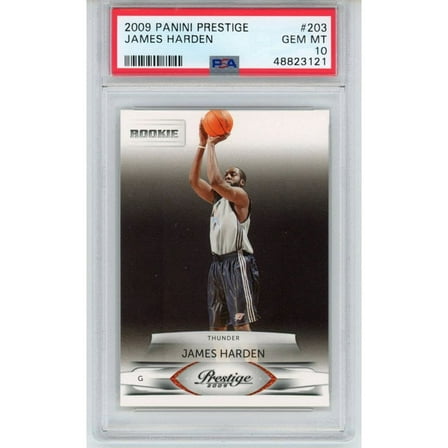 Graded 2009-10 Panini Prestige James Harden #203 Rookie RC Basketball Card PSA 10 Gem Mint