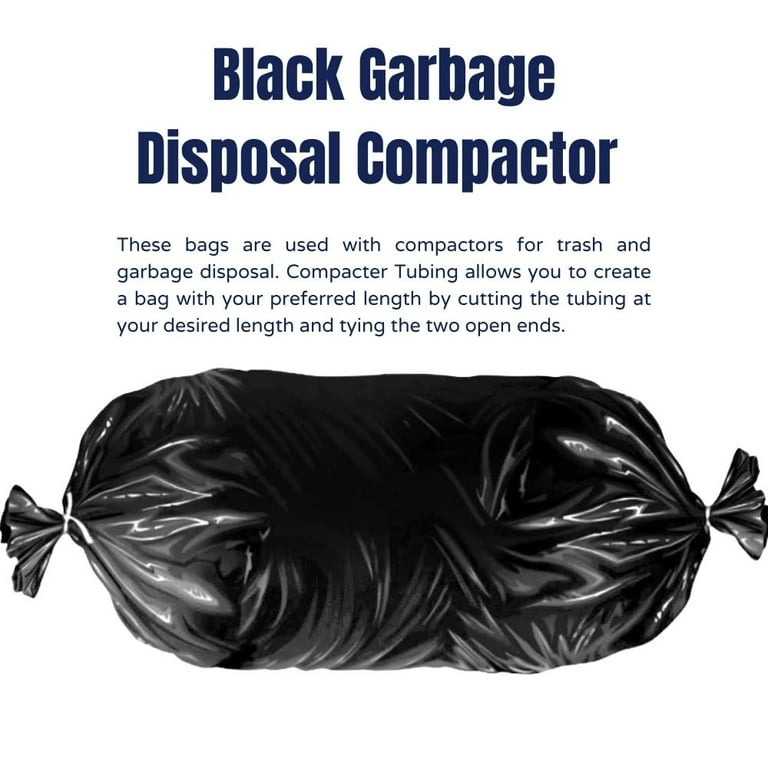 Plasticplace Black Compactor Bag Tubing, 4 Mil, (1 Count)