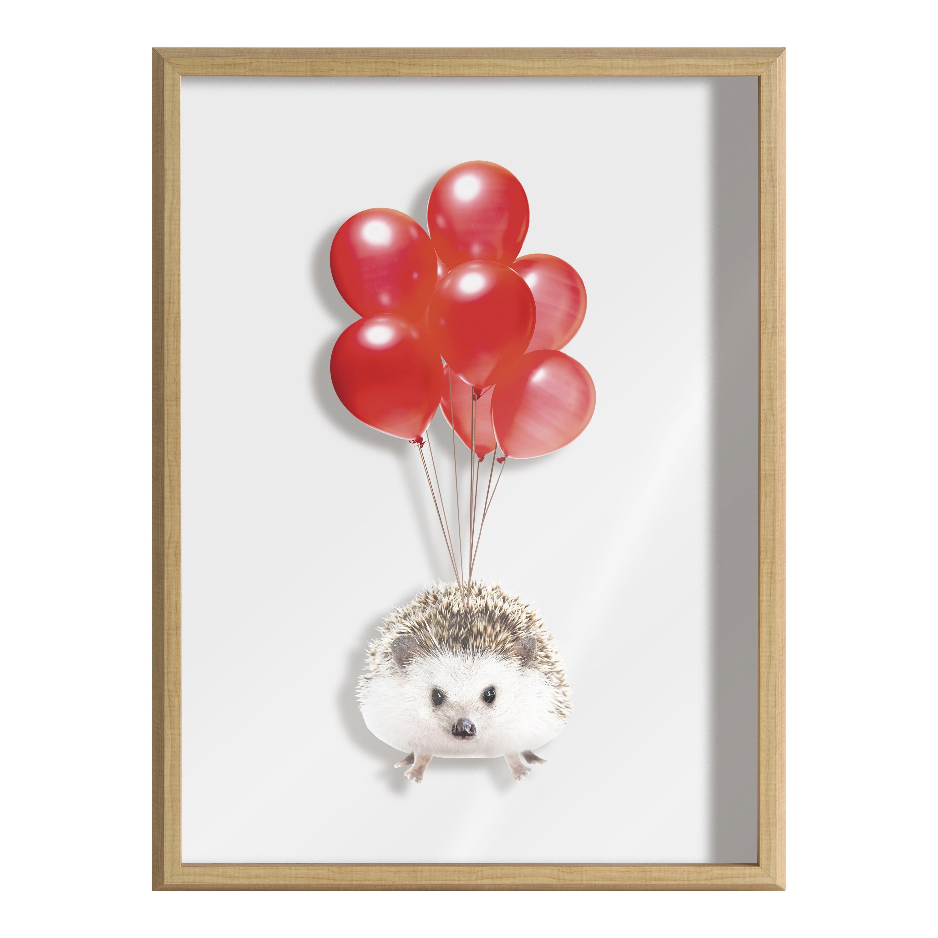 Blake Hedgehog Balloons 18 in x 24 in Framed Painting Art Prints, by Kate and Laurel