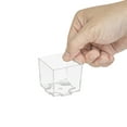 thumbnail image 6 of Mini Serve 2 oz Square Clear Plastic Quadrato Cup - 1 3/4" x 1 3/4" x 1 1/2" - 100 count box, 6 of 11