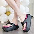 thumbnail image 3 of Chanclas de mujer de 7 cm de grosor, chanclas de plataforma con suela suave de EVA, sandalias de playa gruesas informales dulces de moda de verano, 3 of 4