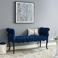 thumbnail image 7 of Adelia Chesterfield Style Button Tufted Performance Velvet Bench - Navy, 7 of 7