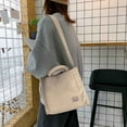 thumbnail image 3 of Crossbody Tote Bags for Women Medium Corduroy Shoulder Purse Top Handle Travel Satchel Everyday Handbags, 3 of 4
