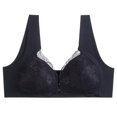 thumbnail image 5 of Sakmal Lace Women's Bras Bralette Minimizer No Underwire Front Closure Comfort Black Womens Bras 5X, 5 of 5