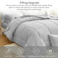 thumbnail image 6 of MR&HM Reversible Satin Microfiber Comforter 3 Pieces King Size, Silver Grey King Comforter Set for All Seasons, Silky Soft Satin Comforter for Hair and Skin, with Satin Pillowcases Set of 2, 6 of 7