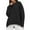 Black Casual Sweaters, variant on Womens Casual Sweaters Drop Shoulder Long Sleeve Tunic Tops 2024 Fashion Solid Crew Neck Blouse Fall Winter Loose Fit Soft Ribbed Knit Pullover Sweaters Tops White OneSize