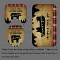 thumbnail image 4 of 4PCS Camo Shower Curtain Set, Vintage Black and White American Flag Woodland Elk Moose Bear Wildlife Animal Hunting Lodge Rustic Cabin Country Bathroom Decor, Non-slip Bath Mat, Deer Head, 4 of 7