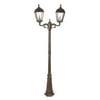 Gama Sonic Royal Solar Double Lamp Post - Weathered Bronze