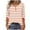 Womens Clothing Orange, variant on Womens Henley Shirts, 3/4 Sleeve Shirts for Women Summer Fashion Loose Fit Striped Printed Button Up Crewneck T-Shirts S-2XL