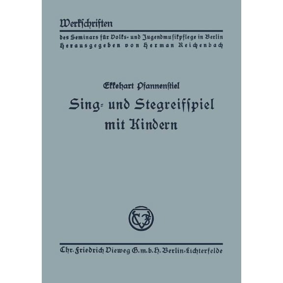 Sing- Und Stegreifspiel Mit Kindern, (Paperback)