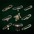 thumbnail image 2 of Cute Refined Crystal Rhinestone Branch Brooches Hijab Pins For Women Suit Scarf Flower Brooch Pin Jewelry, 2 of 4