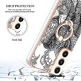thumbnail image 4 of Funda para Samsung Galaxy S23+ 5g con galvanoplastia de doble cara IMD y soporte para anillo (sonrisa), 4 of 5