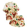 thumbnail image 4 of WEAIXIMIUNG Ensemble de Pyjama Décontracté pour Enfants Imprimé Col Boutonné Manches Courtes et Shorts 2-3 Ans, 4 of 4