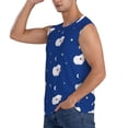 thumbnail image 3 of Fotbe Men's Moon Lamb Print Men's Sleeveless Muscle Tank Tops Casual T-Shirts for Gym Workout Beach-3X-Large, 3 of 8