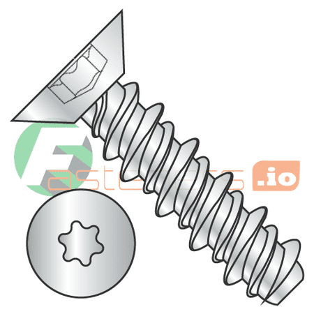 

#10 x 1/2 High Low Style Self Tapping Screws / Six-Lobe (Torx) / Flat Undercut Head / Steel / Zinc (Quantity: 10 000 pcs)