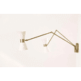 thumbnail image 4 of Stilnovo Style 2 Arm Italian wall Sconce - Handmade Brass Adjustable Wall Light, 4 of 6
