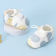 thumbnail image 3 of Otqutp Newborn Baby Sock Booties Cotton Color Block Elastic Cuff Shoes Non Slip Sole Indoor Pre Walker Footwear for Boys Girls, 3 of 4