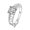 Silver, variant on Natural Stone Gemstone Band Blue Ring Stone Unisex Statement Polished Comfort Fit Size 7 B411