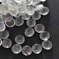 thumbnail image 4 of 100Pcs Flat Marbles, Pebbles, Glass Gems for Vase Fillers, Party Table Scatter, Transparent White, 4 of 8