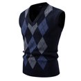 thumbnail image 4 of Chaqueta de Punto de Cuello en V de los Hombres, Abrigo Cálido con Ligero Estiramiento para el Otoño Y el Uso Casual Diario, Blusa en Capas de Moda, 4 of 7