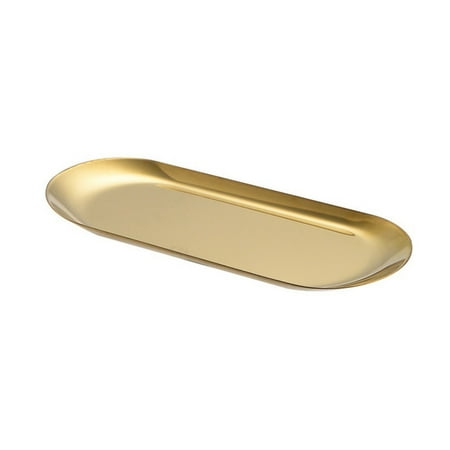 

Stainless Steel Oval Plate Creative Restaurant Dessert Plate Towel Tray