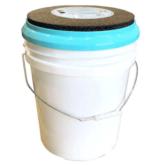 Bucket - 5 Gallon Bucket - Metal Handle with Padded Seat (White)