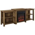 thumbnail image 2 of Walker Edison 70" Haut Étagé Étagère Cheminée TV Stand - Récupéré Grange Bois, 2 of 2