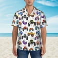thumbnail image 4 of Balery Cartoon Monster Trucks1 Print Men's Hawaiian Shirts Short Sleeve Beach Shirt Relaxed Fit Vacation Button Down Shirts-Large, 4 of 9
