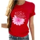 thumbnail image 2 of Puntoco Blusa de manga corta con estampado de moda para mujer, divertida camiseta de cuello redondo, 2 of 4