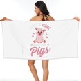 thumbnail image 2 of Toalla de playa Just A Girl Who Loves Pigs Toallas de baño de microfibra Manta de playa suave para desfiles Natación Yoga Mujeres Hombres, 2 of 5