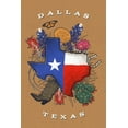 thumbnail image 3 of Dallas, Texas, State Treasure Trove, State Series (100% Cotton Canvas Reusable Tote Bag), 3 of 3