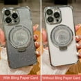 thumbnail image 5 of for iPhone 16 Plus Case Stand & Ring Holder, Woman Girly Moving Liquid Bling Kickstand Built-in Camera Lens Protector Shockproof Protective Soft Phone Cover for iPhone 16 Plus 6.7" (Silver), 5 of 9