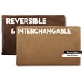 thumbnail image 2 of 12" x 20" Cover Only Throw Pillowcase Reversible - Saddle Brown: 2 PCS / 4 Sided. Luxurious, Microsuede/Microplush Fabric - Softest / High Thread Count - Washable, Outstanding Beauty & Comfy, 2 of 9