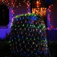 thumbnail image 3 of Morttic LED Twinkle Net String Lights, 8 Modes Plug-in Christmas Bush Lights Connectable Waterproof Mesh Lights for Trees Garden Outdoor Holiday Decorations (Multicolor,1.5X1.5m), 3 of 7