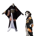 thumbnail image 2 of Anime Demon Slayer Kimetsu No Yaiba Kibutsuji Muzan Cosplay Costume Women Kimono Girls Dress Halloween Black Wig Outfit Clothing heqiyong LED, 2 of 2