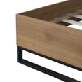 thumbnail image 5 of Christopher Knight Home King Bed Frame with Headboard, Two-Tone Platform Design, Natural+Black, 5 of 7