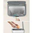 thumbnail image 4 of 13-Gallon Motion Sensor Trash Can, Stainless Steel, Carbon Filters, Soft Close, White, 4 of 6