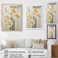 thumbnail image 4 of Designart "Minimalist Cream Daffodils" Daffodils Floater Framed Wall Art Prints, 4 of 5