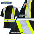 thumbnail image 6 of JORESTECH 5-Pack Hi-Vis Short Sleeve Safety Shirt, Two-Toned (Black, XS), 6 of 10