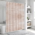 thumbnail image 6 of Terracotta Bathroom Shower Curtains with 12 Hooks Waterproof Shower Curtain for Stalls and Bathtubs Vintage Solid Color Modern Minimalist Distressed Decorative Bathroom Privacy Curtain 36x78 Inches, 6 of 9