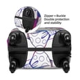 thumbnail image 2 of Xecao Colorful Bulldog Print Elastic Luggage Cover, Double-sided Print , Perfect for Travel, Business, and Daily Use (Suitcase Not Included)-X-Large, 2 of 7
