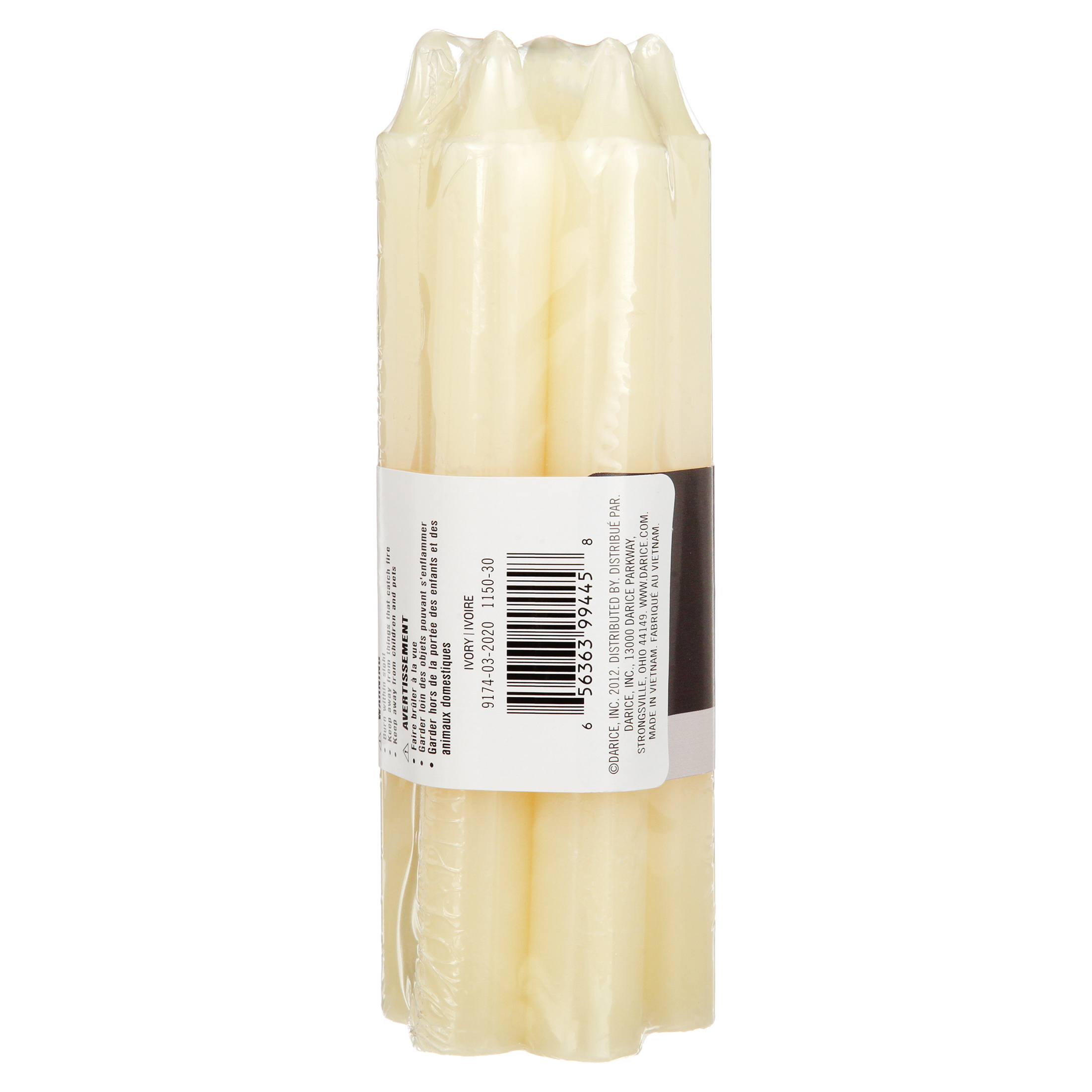Taper Candles: 7 Inches Ivory Taper Candles, 7 Pack - image 7 of 7