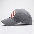 thumbnail image 4 of Womens and Mens USA Flag Embroidery Baseball Cap, Washed Vintage Cotton Unisex Dad Hat, Adjustable Casual American Flag Embroidered Cap for Daily Wear Outdoor Activities and Beach Vacation Grey, 4 of 7