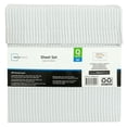 thumbnail image 6 of Mainstays 300TC Cotton Rich Percale Easy Care Bed Sheet Set, Queen, Grey Stripes, 6 of 7