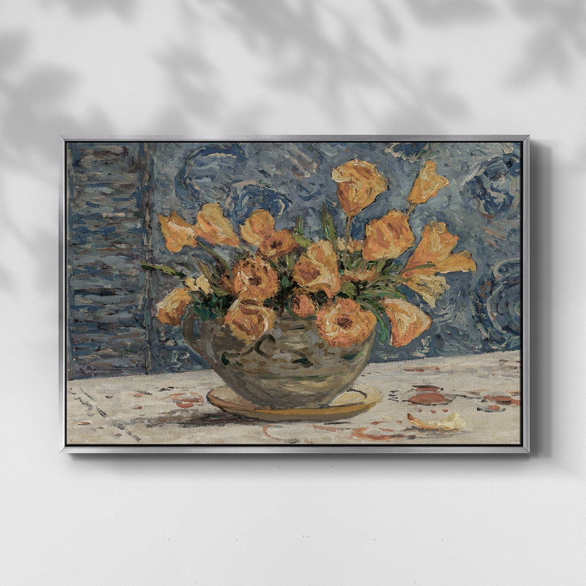 Vintage Botanical Print-LXXXI By Wexford Home Framed in Silver Wood Gallery Wrapped Canvas 17 in. x 25 in.