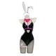 thumbnail image 4 of Cos Mikuu Rabbit Hole - Conejita de cuero negro para niña, disfraz sexy y lindo para Halloween, tocados, ropa, lazos para niña, 4 of 5