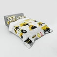thumbnail image 3 of Ambesonne Cartoon Bedding Set 3 Pcs, Yellow Construction Site, Twin, Earth Yellow Black Red, 3 of 3