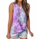 thumbnail image 2 of Camiseta sin mangas Mujer Cuello redondo Top Impreso Twisted Vest, Morado, L Vogacara AP001690-08, 2 of 5