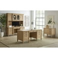 thumbnail image 2 of Modern Wood Hutch With Doors Office Storage Hutch Fully Assembled Light Brown, 2 of 13